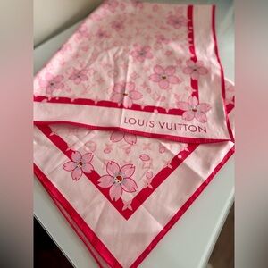Louis Vuitton x Takashi Murakami Monogram Cherry Blossom Square 70 Pink